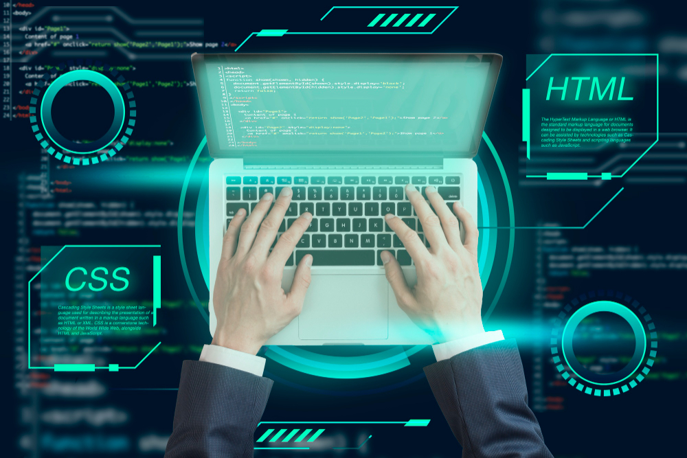 AI and Bot Development Illustration